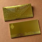3 Fold Metallic Finish TAJ Design Shagun Envelopes – Gold