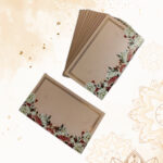 Vanya Creations Paper Printed Matt Finish Pocket Size Shagun Envelopes Tuck Flap Lifafa for Gifting Sagan Wedding Occasion Cash Money