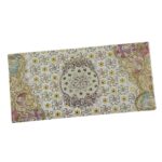Vanya Creations Paper Flower Printed Matte Finish Shagun Envelopes Tuck Flap Lifafa for Gifting Sagan Wedding Occasion Cash Money, 19.5 X 9.5 cm, Gold Foil Stamping, Multicolor