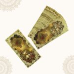 Vanya Creations Paper Groom Bride Printed Matte Finish Shagun Envelopes Tuck Flap Lifafa for Gifting Sagan Wedding Occasion Cash Money, 19.5 X 9.5 cm, Gold Foil Stamping, Multicolor