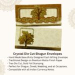 Vanya Creations Pack of 20 Paper Tree Die Cut Matte Finish Shagun Envelopes