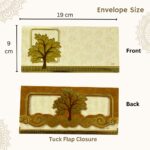 Vanya Creations Pack of 20 Paper Tree Die Cut Matte Finish Shagun Envelopes
