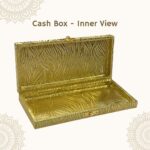 Vanya Creations Decorative Shagun Cash Gift Box for Money Gaddi, Jewellery, Gifting Sagan Wedding Occasion, Golden Color