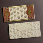Vanya Creations Paper Floral Printed Matte Finish Shagun Envelopes Tuck Flap Lifafa for Gifting Sagan Wedding Occasion Cash Money, 19.5 X 9.5 cm, Gold Foil Stamping, Multicolor