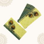 Vanya Creations Peacock Feather Die Cut Matte Finish Shagun Envelopes
