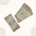 Vanya Creations Paper Flower Printed Matte Finish Shagun Envelopes Tuck Flap Lifafa for Gifting Sagan Wedding Occasion Cash Money, 19.5 X 9.5 cm, Gold Foil Stamping, Multicolor
