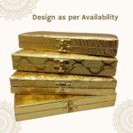 Vanya Creations Decorative Shagun Cash Gift Box for Money Gaddi, Jewellery, Gifting Sagan Wedding Occasion, Golden Color