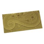 Vanya Creations Pack of 20 Paper Ambi Design Cut Metallic Finish Shagun Envelopes for Gifting Sagan Lifafa Wedding Occasion Cash Money, 18 X 9 cm, Gold Color