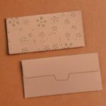 Vanya Creations Paper Embossed Flower Printed Metallic Finish Shagun Envelopes Tuck Flap Lifafa for Gifting Sagan Wedding Occasion Cash Money, 19 X 9 cm, Foil Stamping, Baby Pink Color