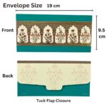 Vanya Creations Paper Traditional Velvet Finish Shagun Envelopes Tuck Flap Lifafa for Gifting Sagan Wedding Occasion Cash Money