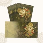 Vanya Creations Paper Printed Velvet Finish Shagun Envelopes Tuck Flap Lifafa for Gifting Sagan Wedding Occasion Cash Money
