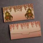 Paper Elephant Printed Velvet Finish Shagun Envelopes Tuck Flap Lifafa for Gifting Sagan Wedding Occasion Cash Money, 19 X 9.5 cm, Pack of 10, Gold Foil Stamping, Royal Baby Pink Color