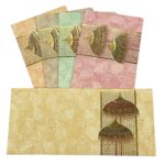 Rectangle Shape Paper Fancy Shagun Envelopes for Gifting Cash, Money Sagan Lifafa Wedding Occasion, 18 X 8 cm, Multicolored 5 Colours of 20 Each - Umbrella Design