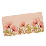 Paper Flower Printed Matte Finish Shagun Envelopes Tuck Flap Lifafa for Gifting Sagan Wedding Occasion Cash Money