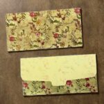 Floral Printed Matte Finish Shagun Envelopes Tuck Flap Lifafa for Gifting Sagan Wedding Occasion Cash Money