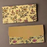 Paper Floral Printed Matte Finish Shagun Envelopes Tuck Flap Lifafa for Gifting Sagan Wedding Occasion Cash Money