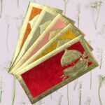 Rectangle Shape Metallic Paper Shagun Envelopes for Gifting Cash Sagan Lifafa Wedding