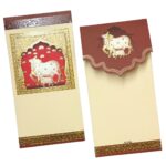 Pichwai Art Design Matte Finish Paper Designer Unique Top Opening Shagun Envelopes for Gifting Money Standing Sagan Lifafa Wedding