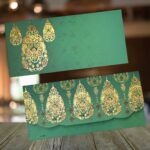 Vanya Creations Pack of 20, Designer Back Flap Design Shagun Envelopes for Gifting Cash Sagan Lifafa Wedding Occasion Money Cover Rectangle Shape Matte Finish, 19 X 9 cm, Teal Green Color