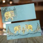 Vanya Creations Pack of 20, Designer Back Flap Design Shagun Envelopes for Gifting Cash Sagan Lifafa Wedding Occasion Money Cover Rectangle Shape Matte Finish, 19 X 9 cm, Mist Blue Color